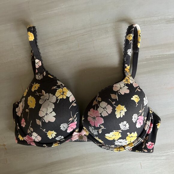 Victoria's Secret Push Up Floral Bra Size 34C Body By Victoria Bodycon Lingerie - Picture 7 of 7
